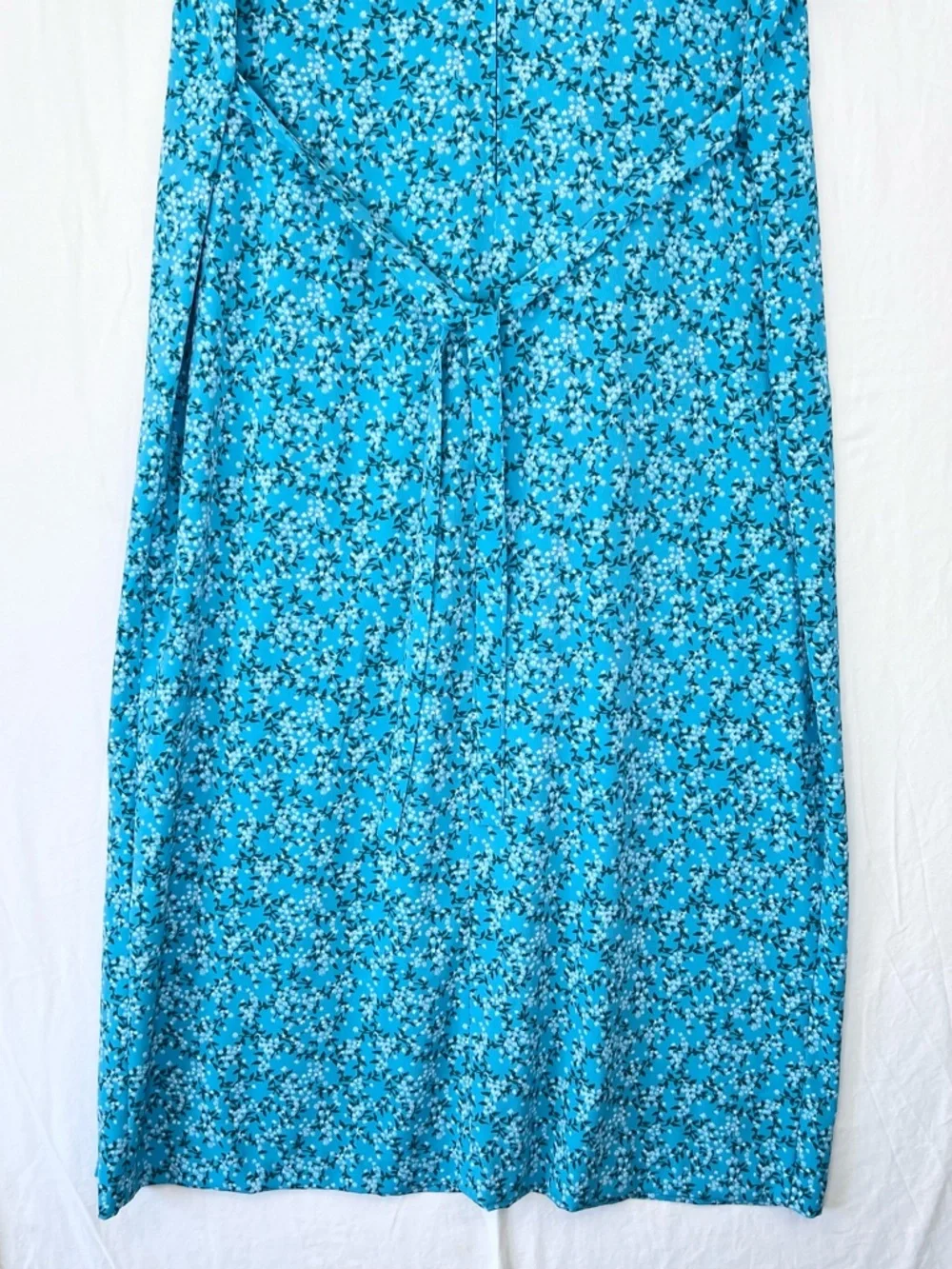Vintage 90s Miss Dorby Dainty Floral Maxi Dress Sz XL Blue Prairie Cottagecore